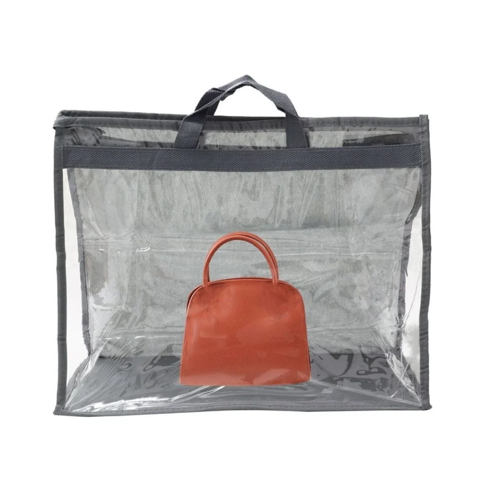 Clear Storage Hand Bag - Gray